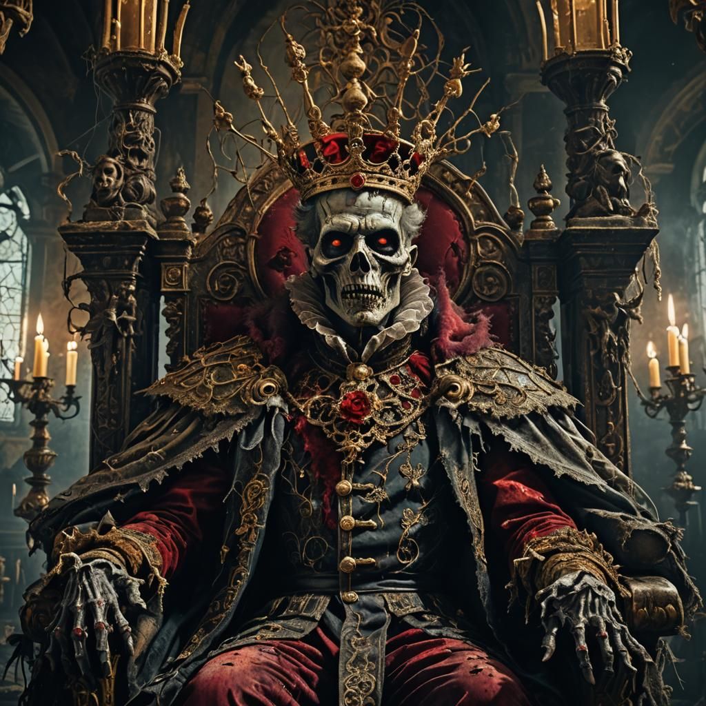 Zombie Monarch in Baroque Horror Style