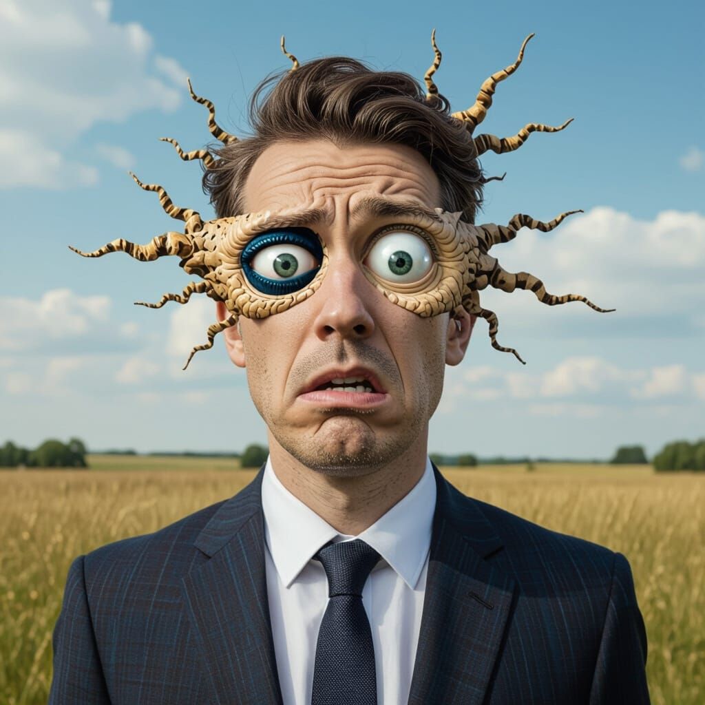 Abstract Geometric Shapes in Vibrant Contrasting Colors