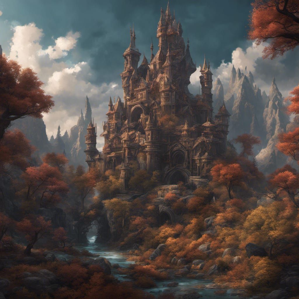 Fantastical Matte Painting with Deep Color