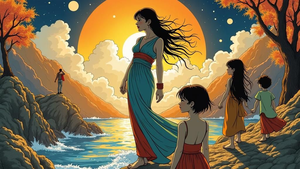 Futuristic Graphic Novel Illustration in Detailed Style