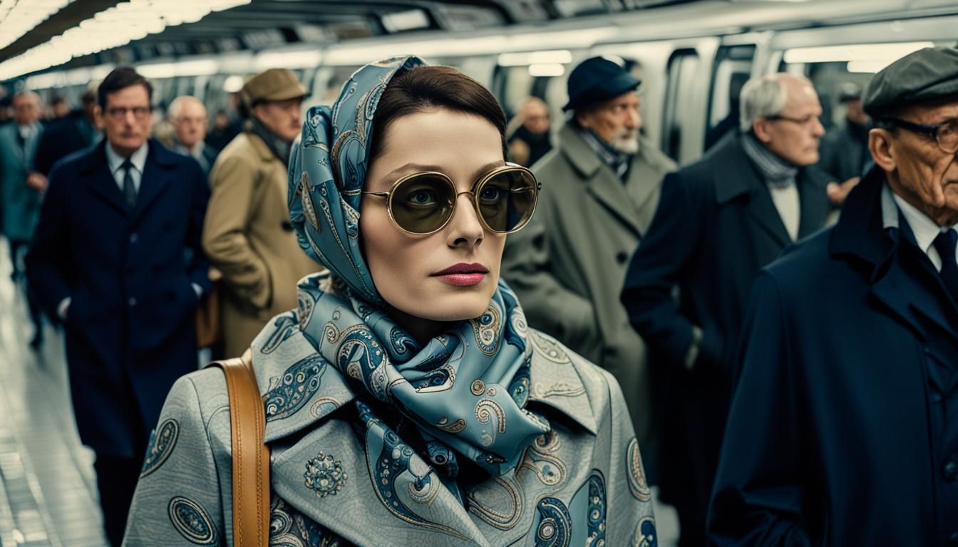 Femme Fatale Agent in Prague: 1960s Long Exposure