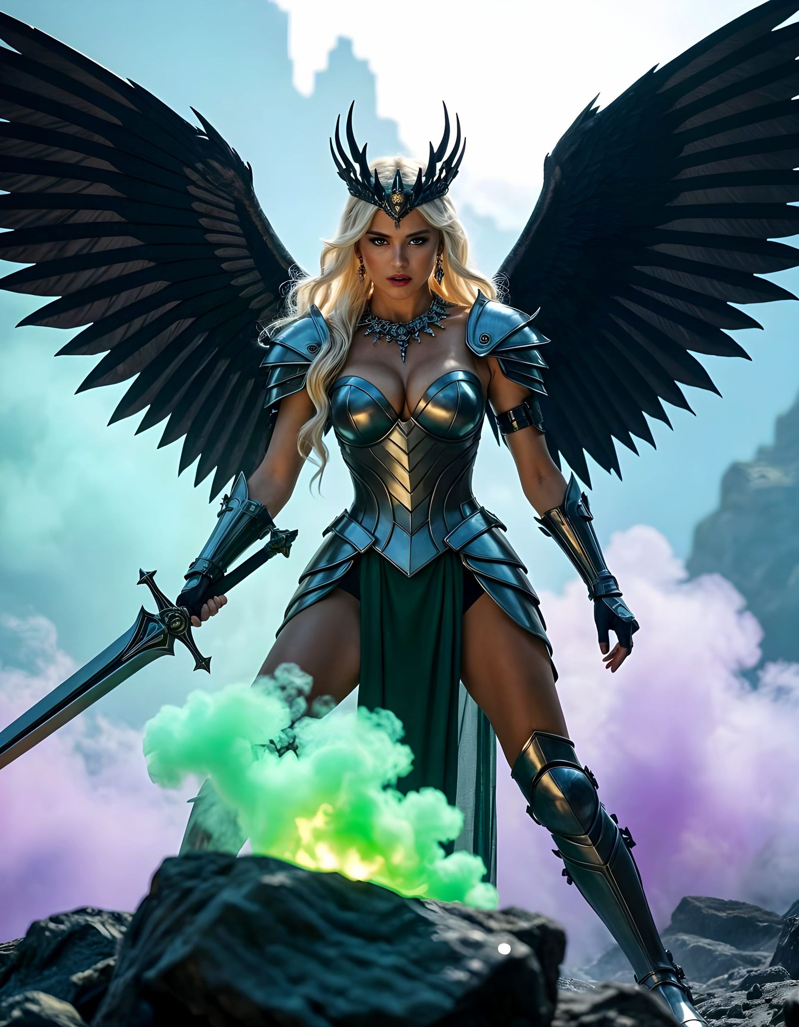 Evil Fairy with Sword as 3D Anime Art