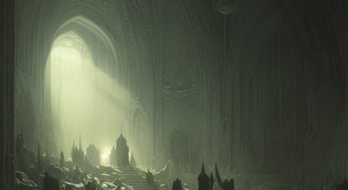 Horror Throneroom Inspired by Gustave Doré