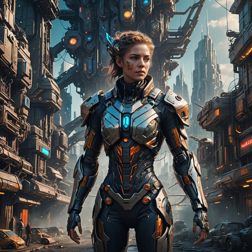 Futuristic Perfect Human in Detailed Digital Art