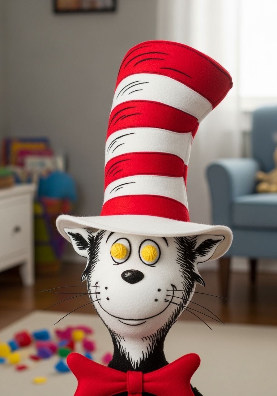 Cat in the Hat's Iconic Felt Top Hat