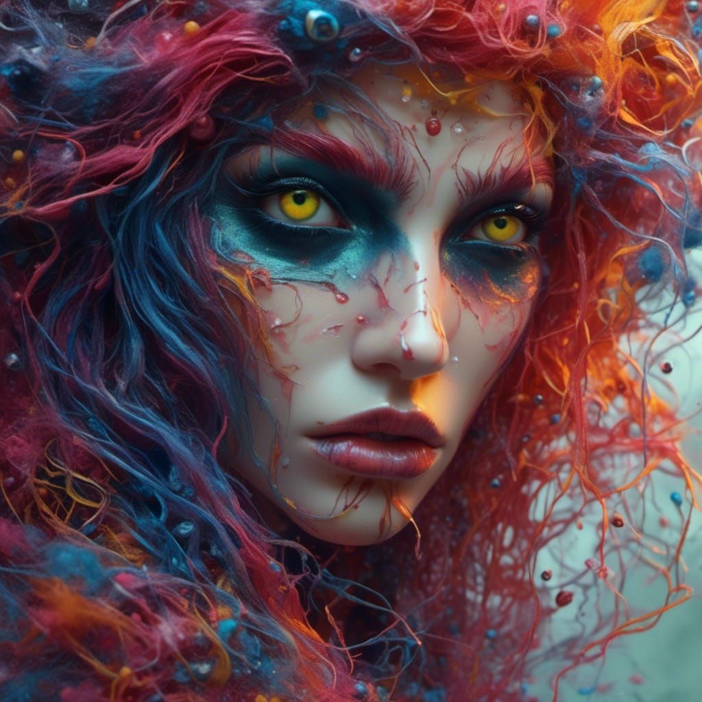 Sensual Horror Witch Woman in Photorealistic Style