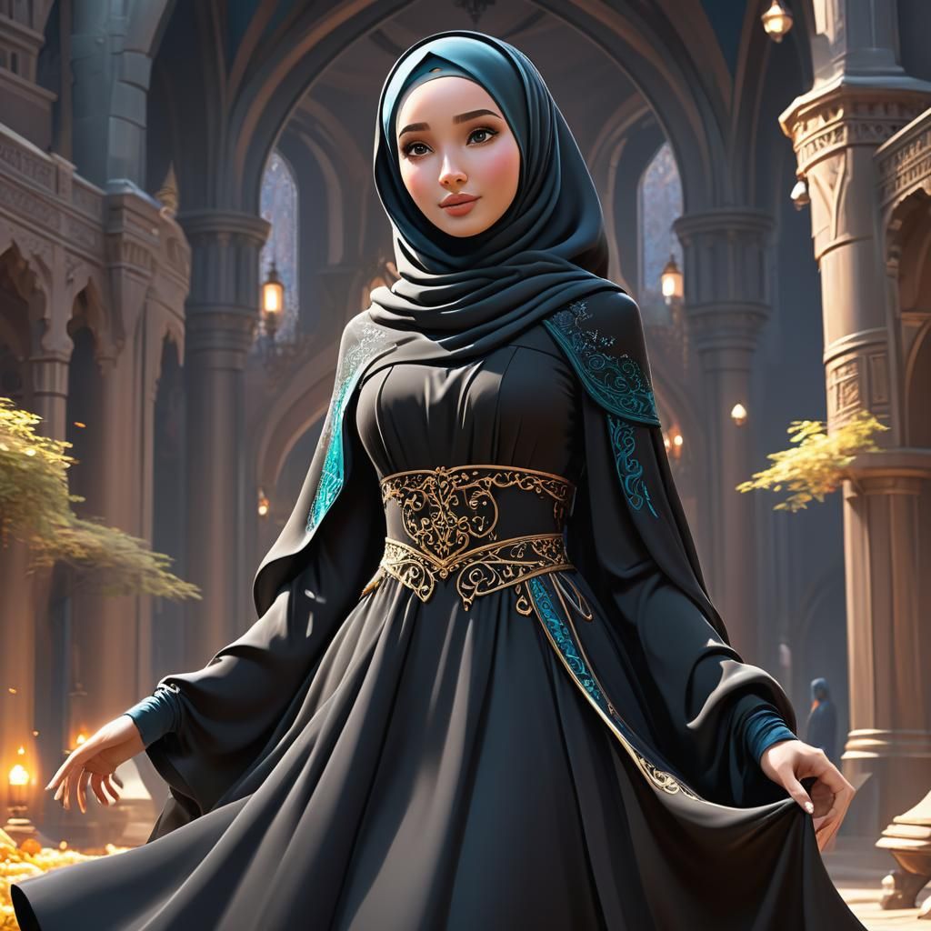 Disney Princess in Hijab: Fantasy Concept Art