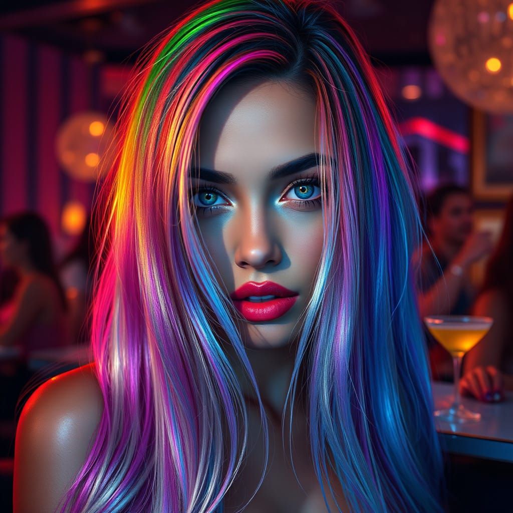 Alluring Bratz-Inspired Lounge Scene in Hyperrealistic Art