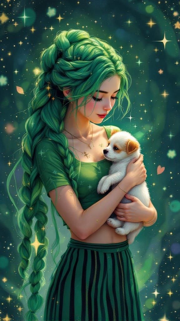 Surreal HipHop Girl with Magical Fantasy Elements