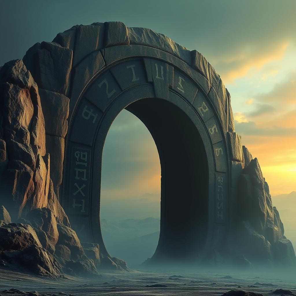 Ancient Stone Portal at the End of Time
