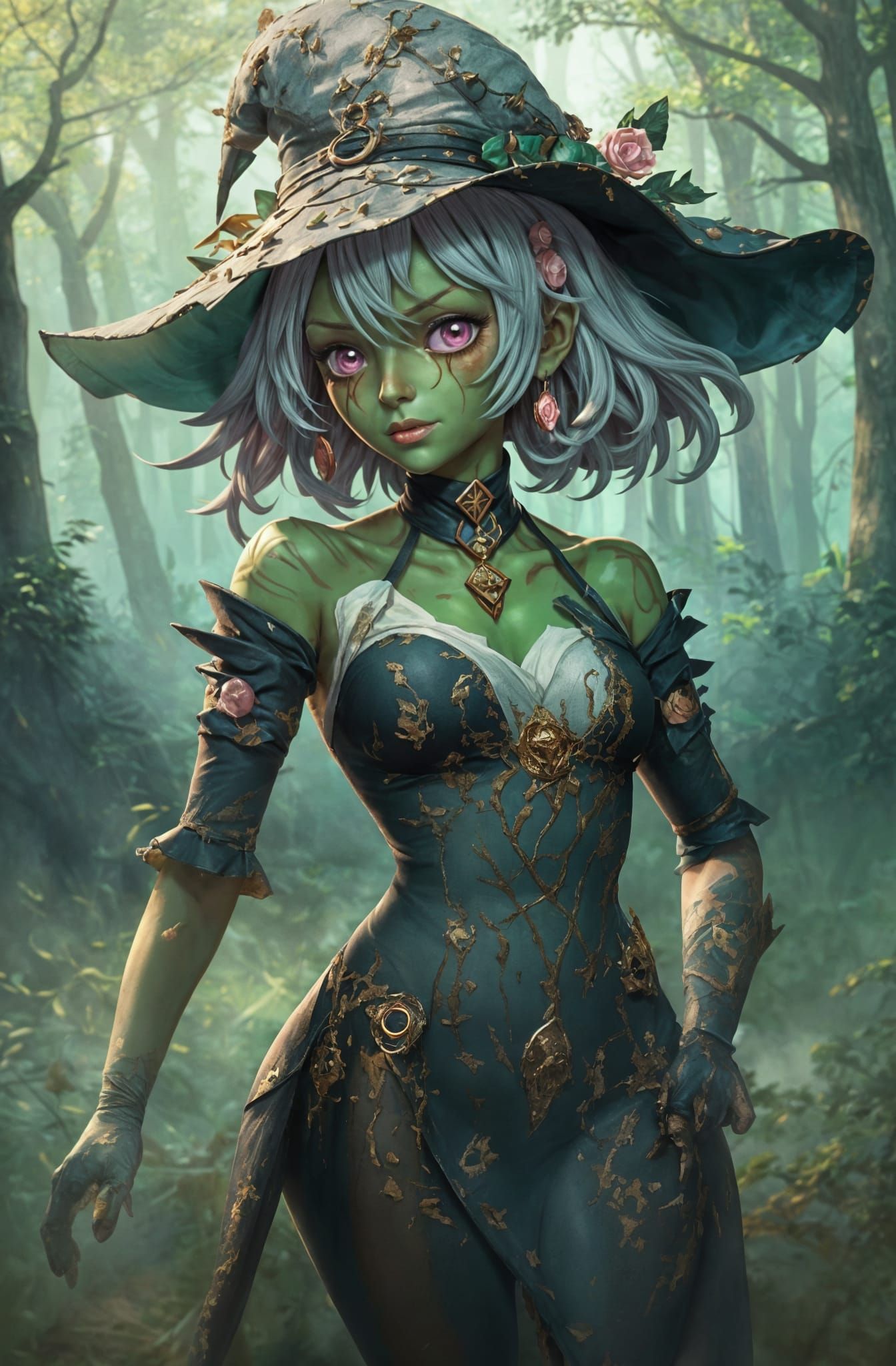 Mummified Witch Gwen Tennyson in 3D Anime Style