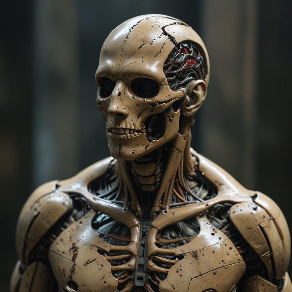 Cyborg Genesis in Futuristic Hues