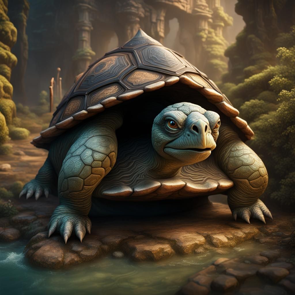 Discworld Turtle: Detailed Fantasy Concept Art