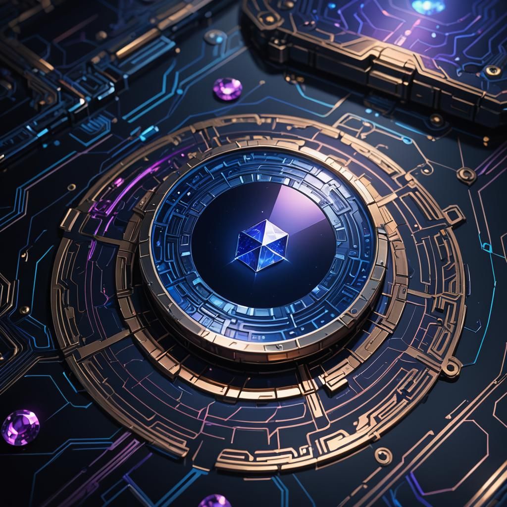 Sapphire Notecoin: Sci-Fi Digital Art