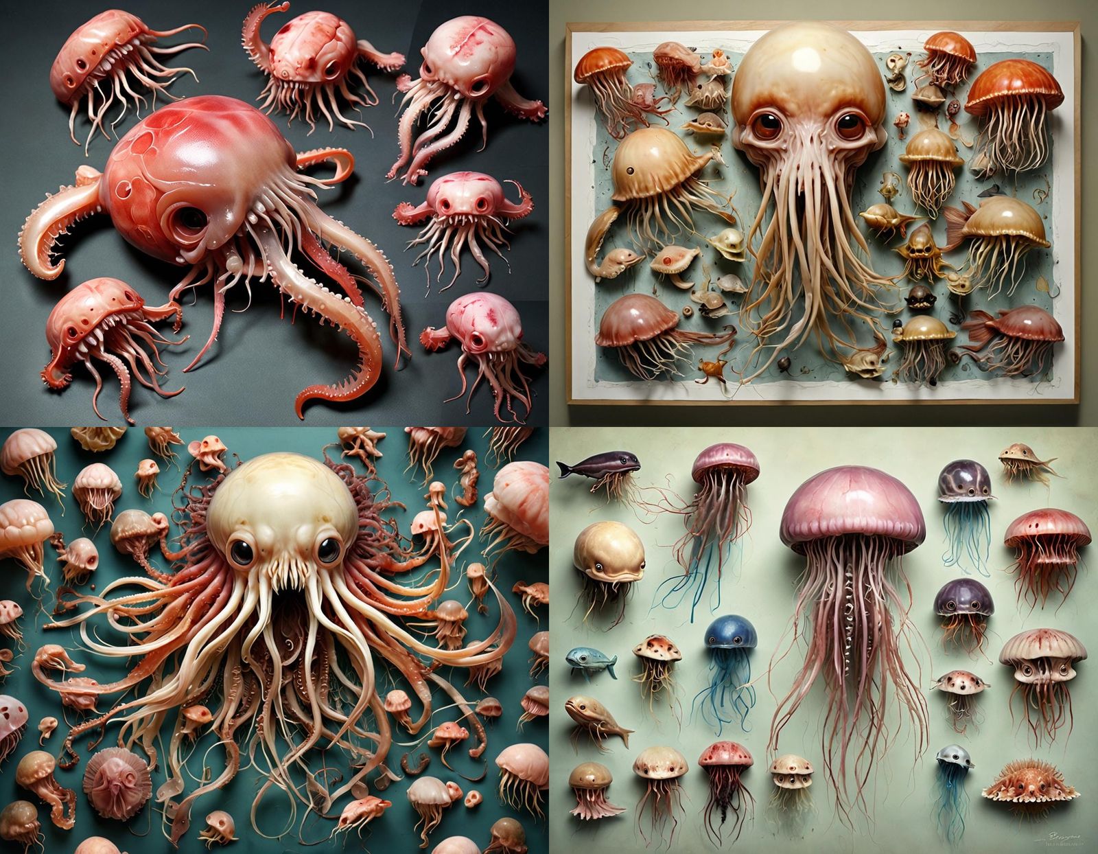 Grotesque Jellyfish Whale Homunculus Hybrid Taxidermy