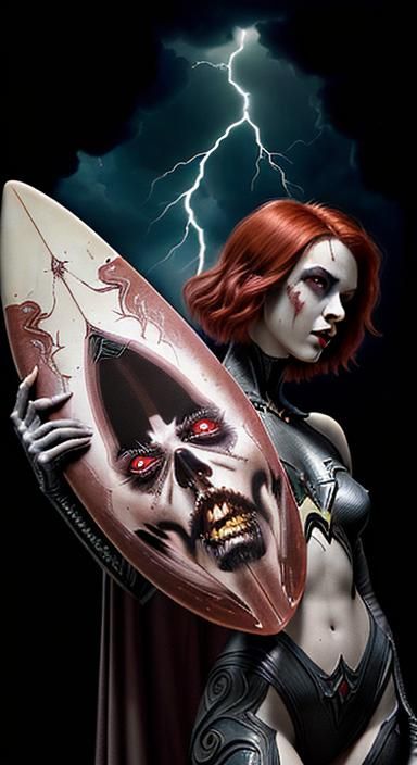 Detailed Vampiress in Underground Comix Style