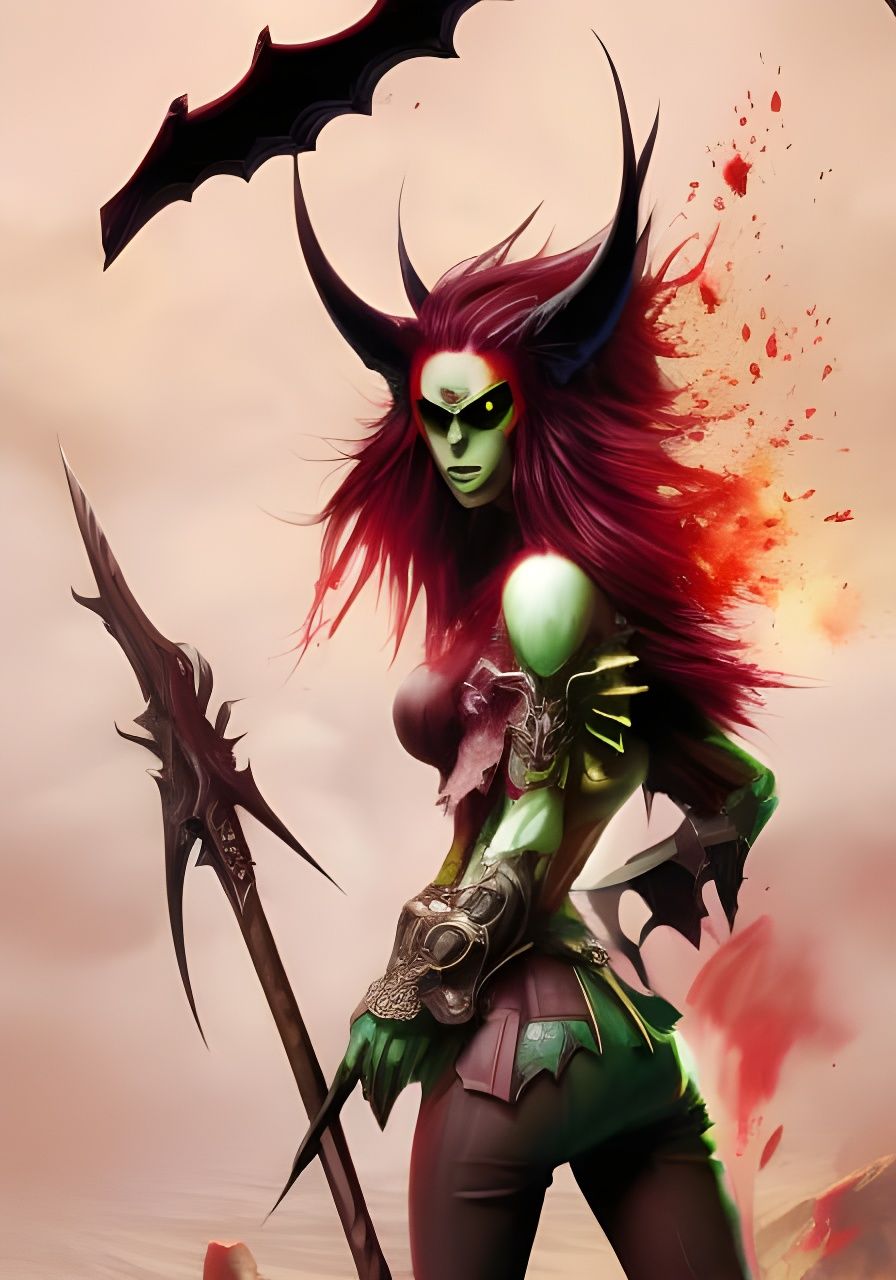 Iona in Voidcore Apocalypse Art Style