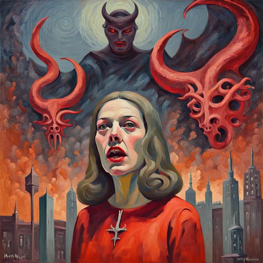 Surreal Battle of Good Against Evil as Impressionist Paintin...