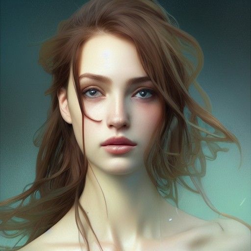 Hyperdetailed Portrait of a Beautiful Girl in Dynamic Lighti...