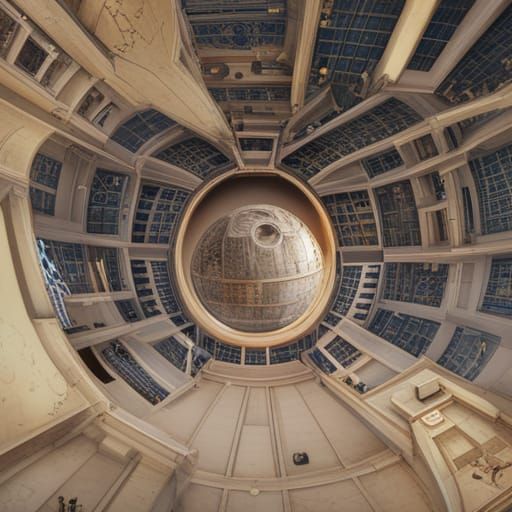 Death Star Blueprints: Detailed Digital Star Wars Art