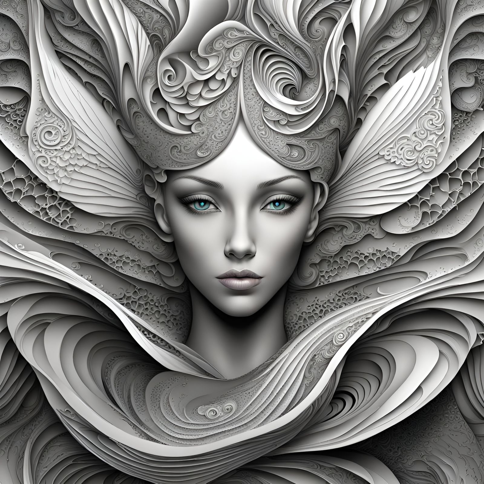 Fairy and Boyfriend in Abstract Vector Art