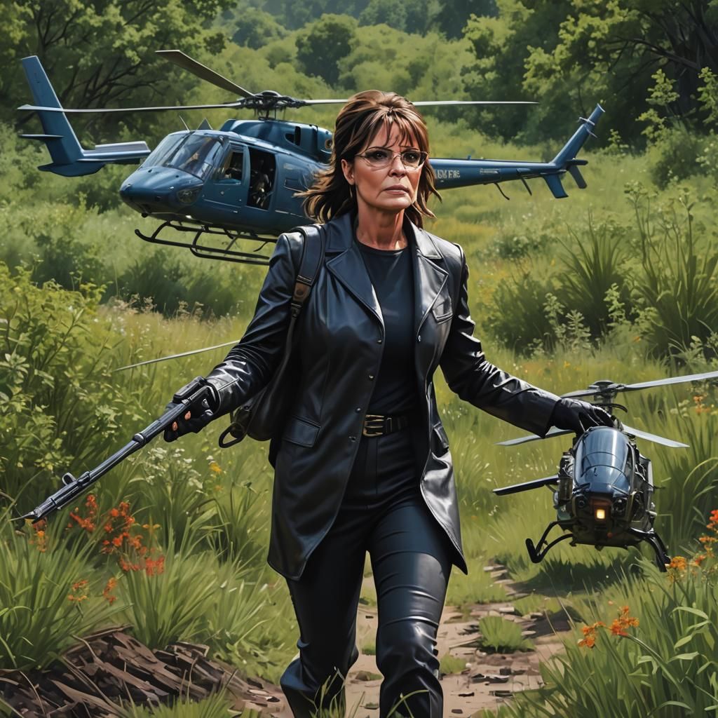 Sarah Palin Steals Helicopter in John Wick Film