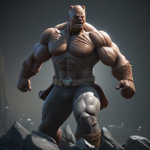 Marvel Hero Ben Grimm in 3D Game Style