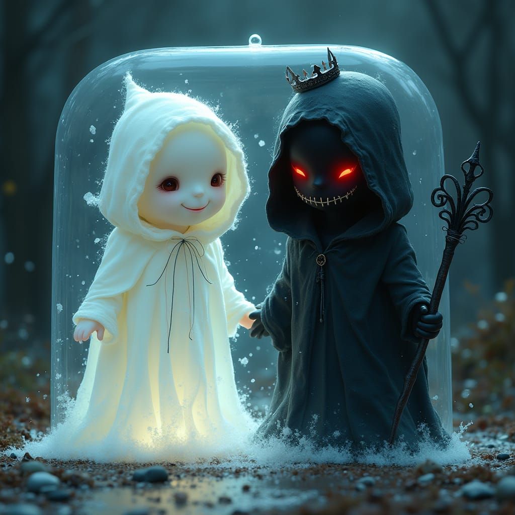 Friendly and Menacing Ghosts in a Blistering Toy Box