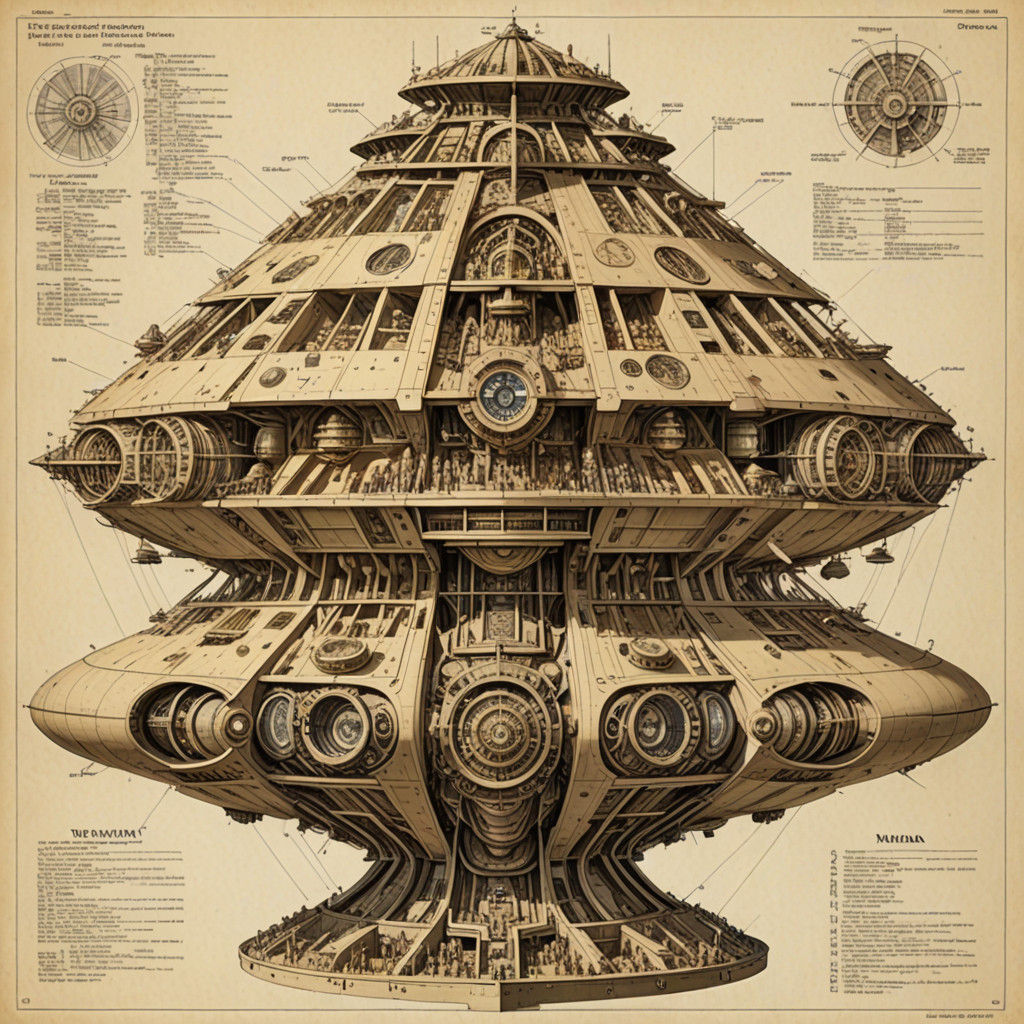 Ancient Flying Machine Schematic in Technical Detail
