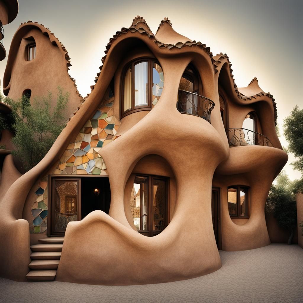 Gaudi-esque House: Organic Architecture