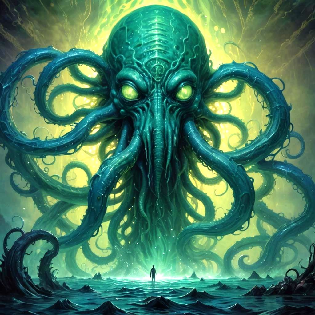 Eldritch Horror Confrontation in Grimdark Style