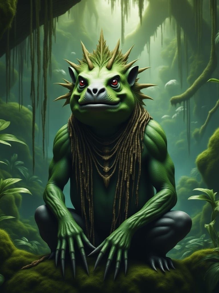 AI Generated Jungle Scene from LoRA Request