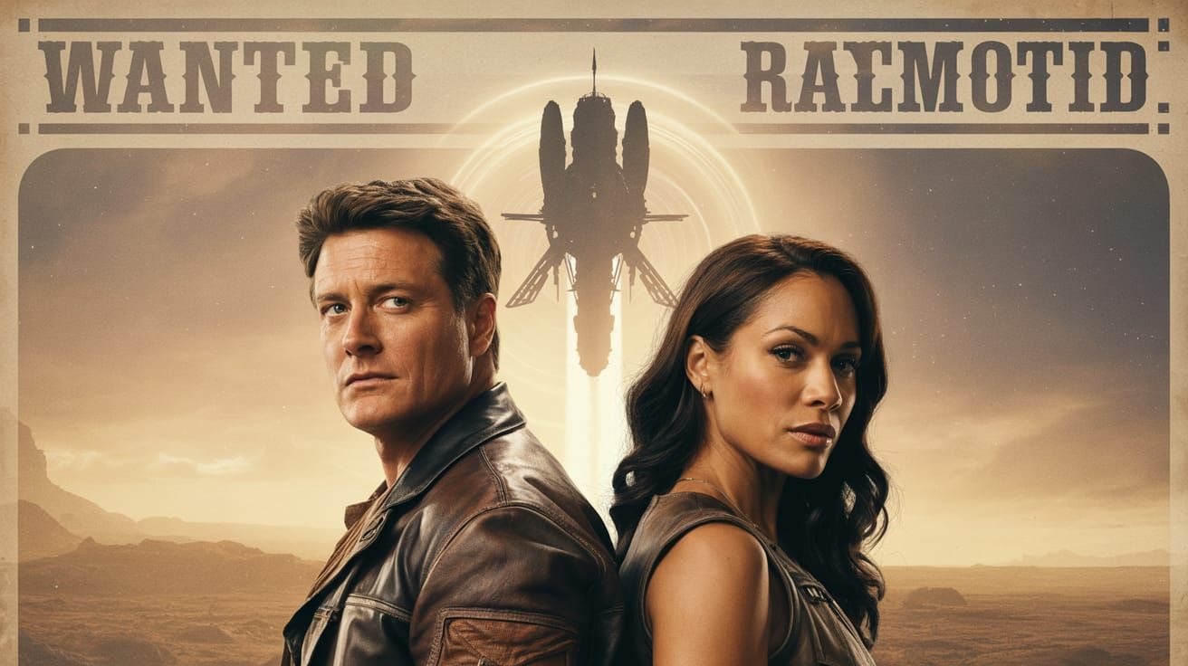 “Wanted” poster Malcolm Reynolds and Zoe Washburne