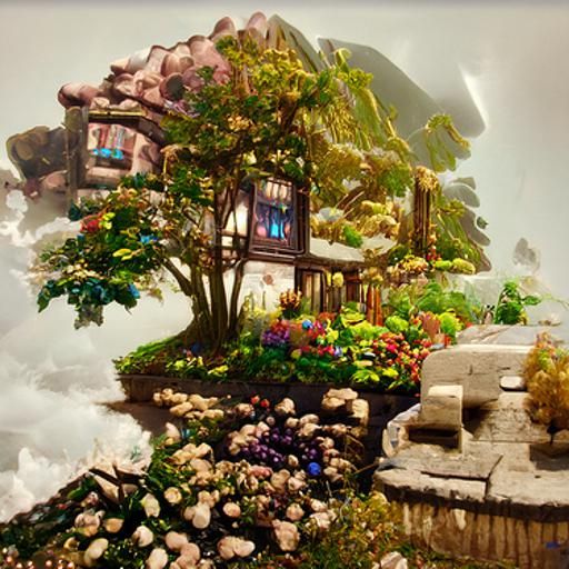 Ethereal Lush World with Dramatic Sky