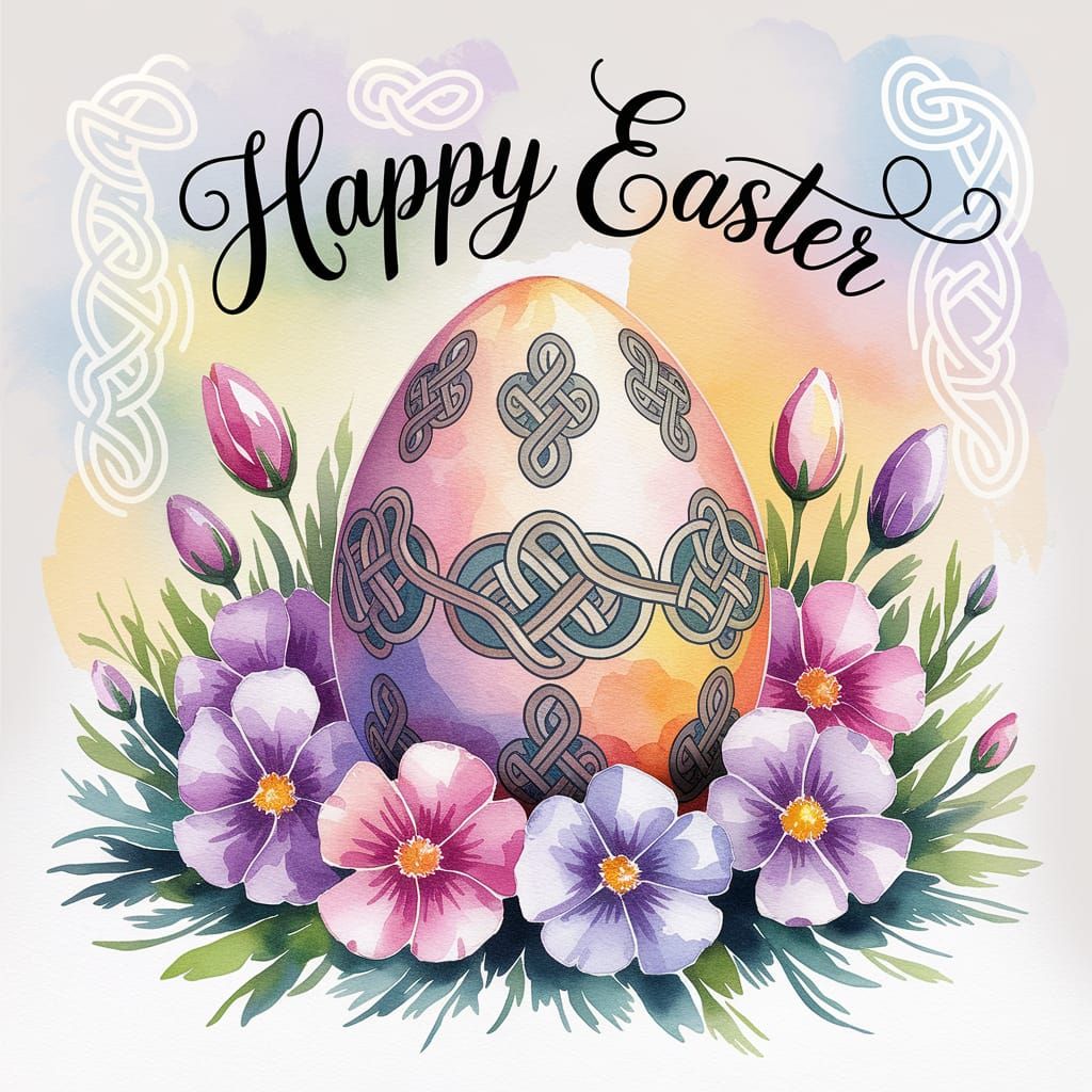 Whimsical Easter Celebration in Watercolour