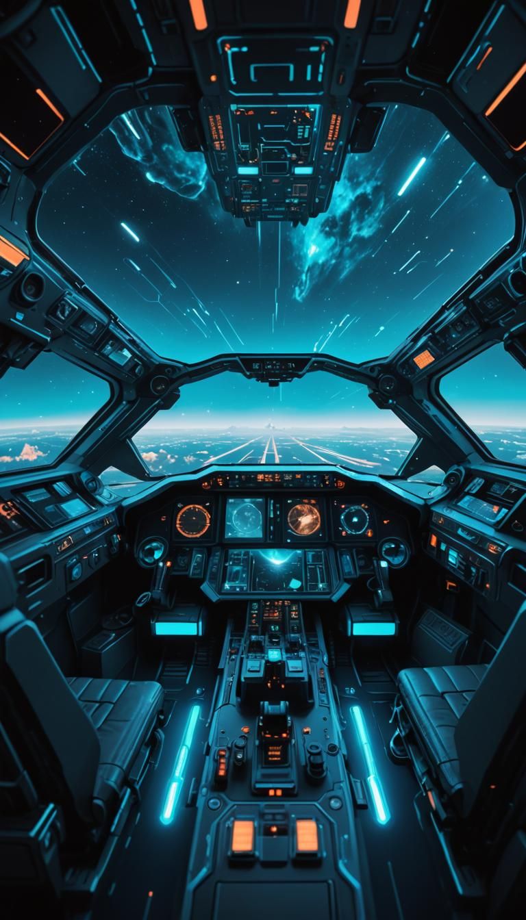 Futuristic cockpit