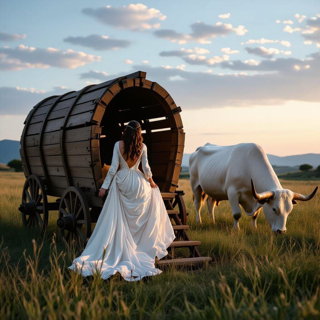 Pasiphae and the Cretan Bull in a Film Still