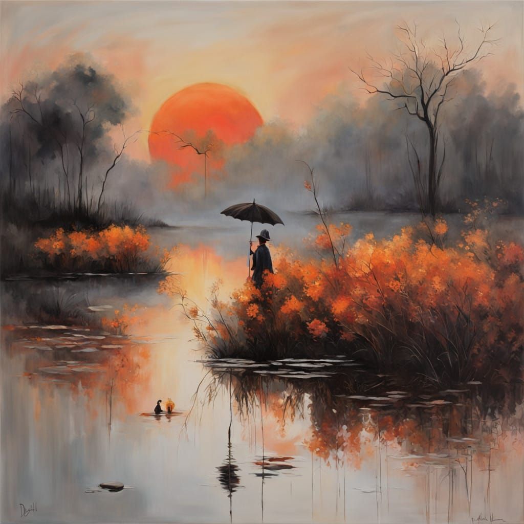 Dreamlike Dandelion Scene in Watercolor