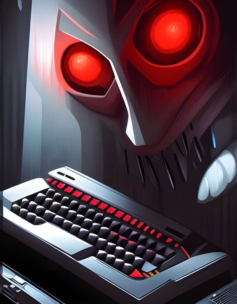 Sinister 90's Computer Monster