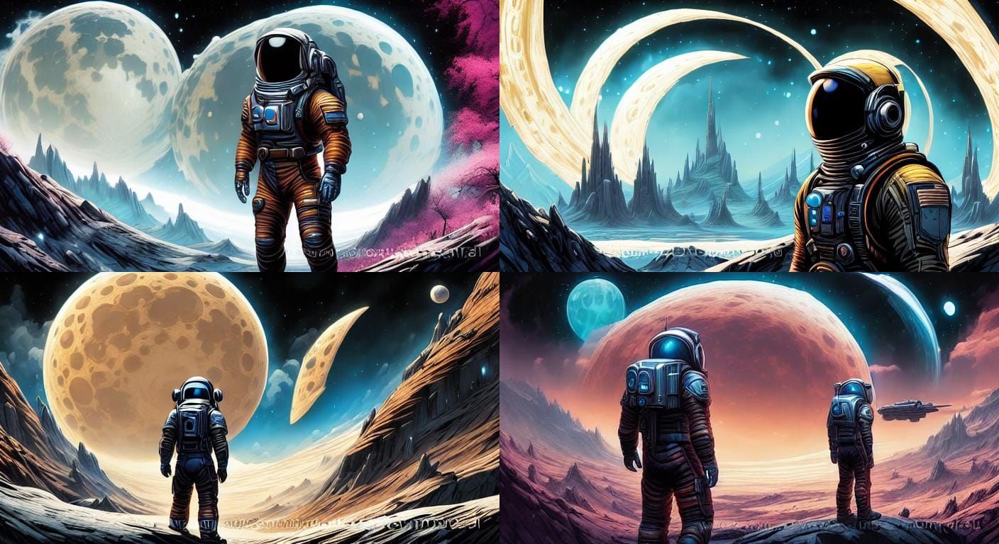 Futuristic Sci-Fi Comic: Boy with AK-47 in Park