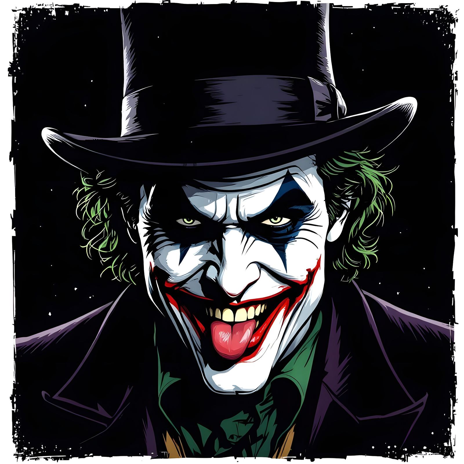 Joker T-Shirt Graphic Design in Comic Art Style