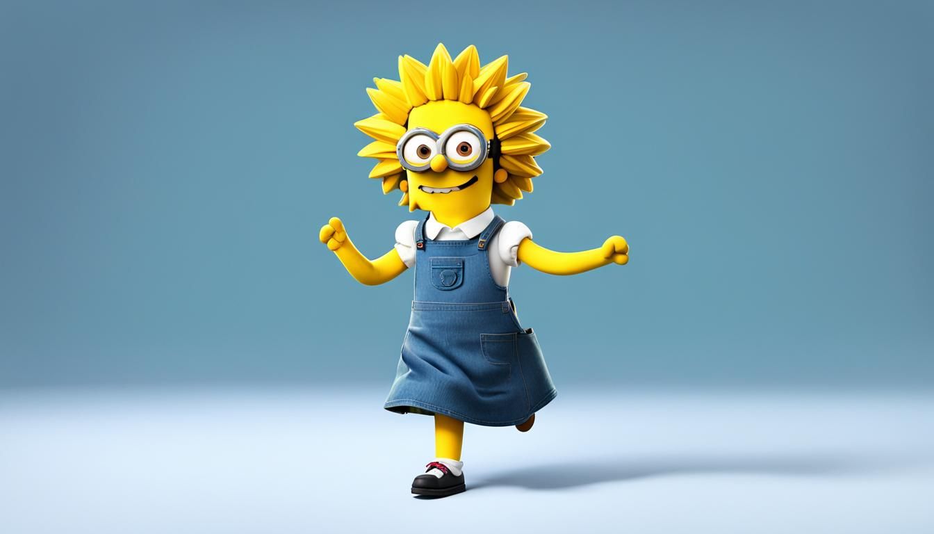 Lisa Simpson as a Minion Character