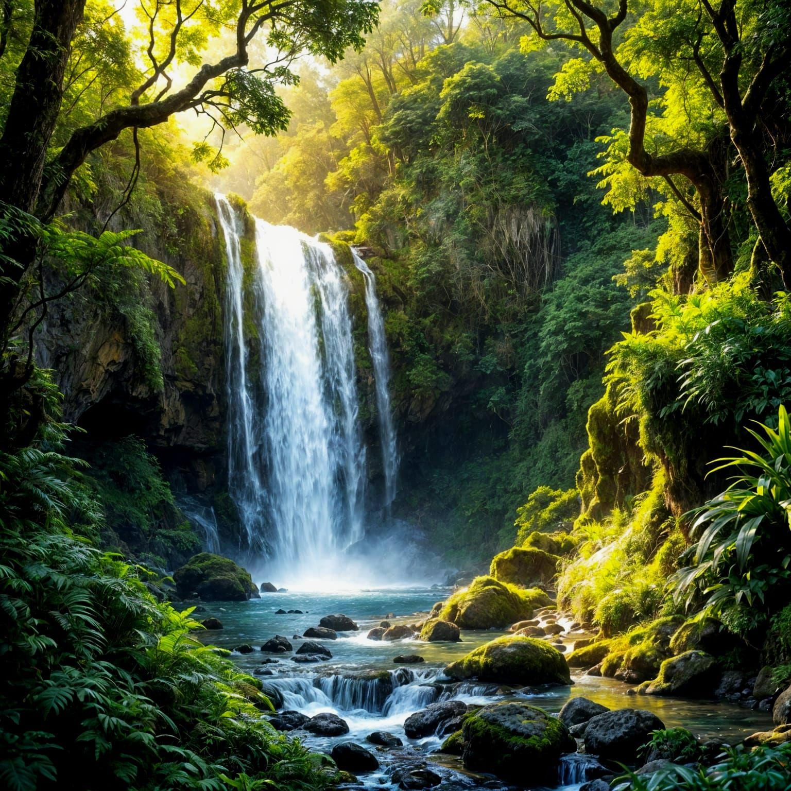 Tasmanian Rainforest Pathway to Russell Falls