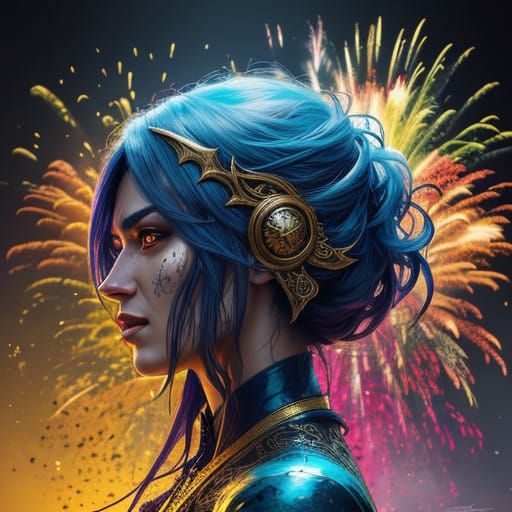 Vibrant New Year Splash Art