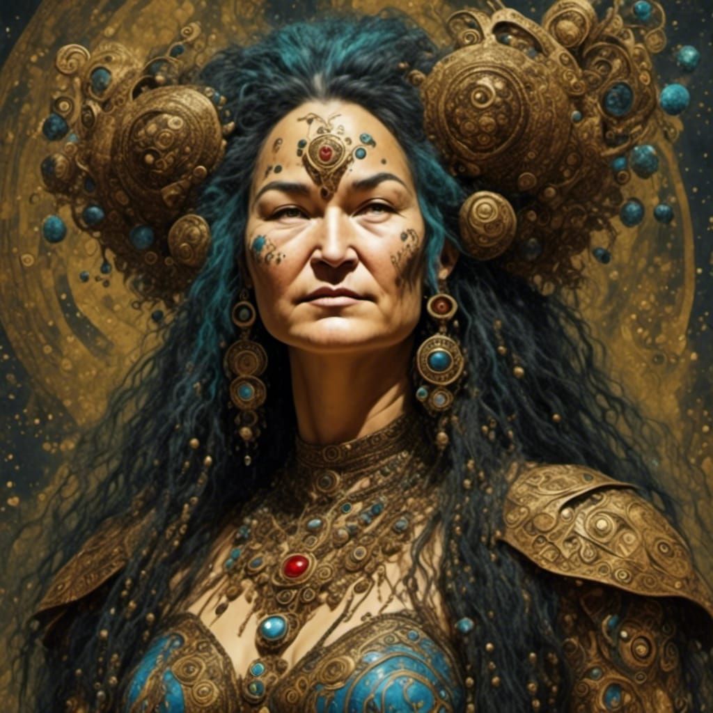 Indigenous Woman in Hexen Hollow Style