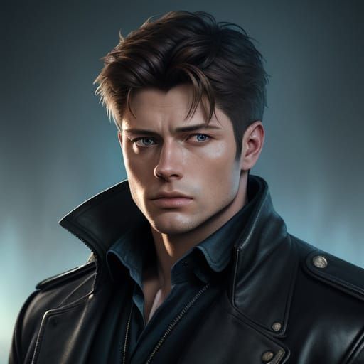 Young God Dean Winchester Portrait in Digital Art Style