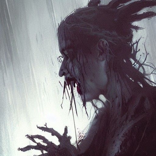 Sinister Bog Witch Digital Painting