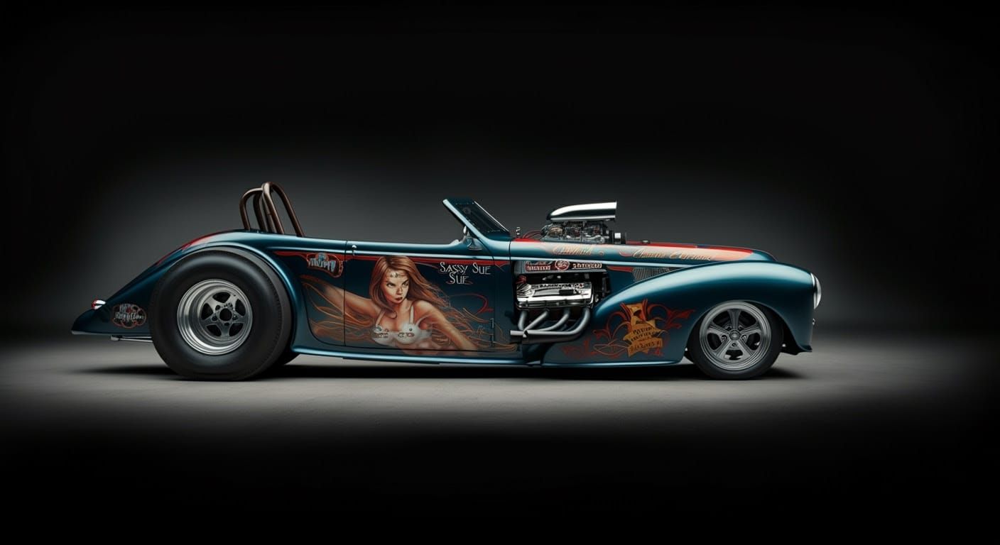 Sleek Classical Dragster 'Sassy Sue' with Vintage Flair