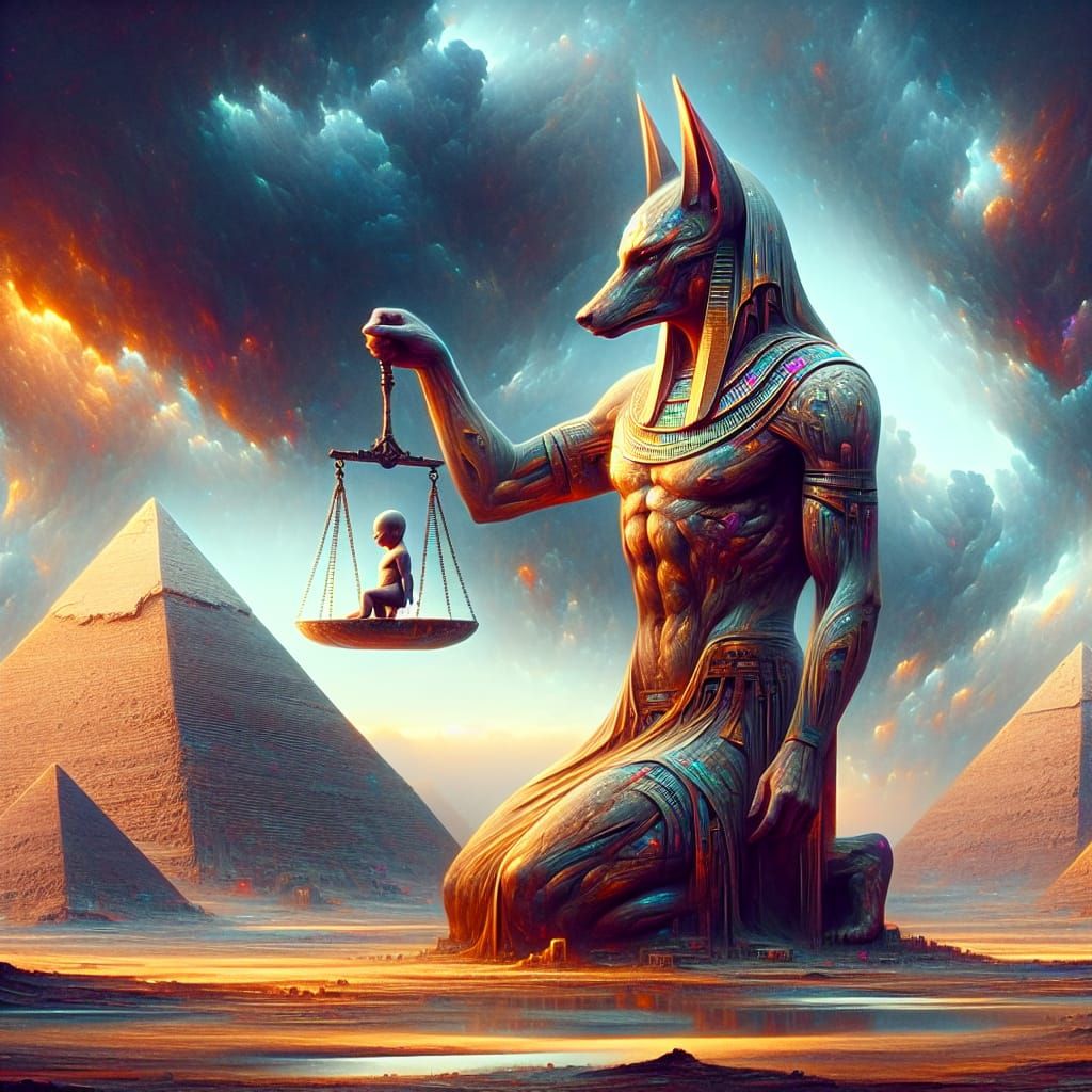 Anubis Weighs a Soul: A Digital Matte Painting