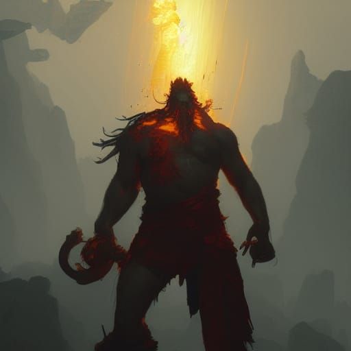 Sinister Fire Giant Illustration